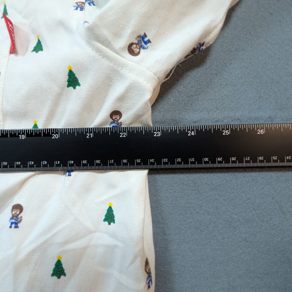 RSVLTS Button Down Shirt Mens Size XL Bob Ross Happy Little Trees Pixel Art - Picture 5 of 9